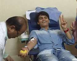 He donated blood for the cancer suffering kids for the first time when he turned eighteen. Commendable!